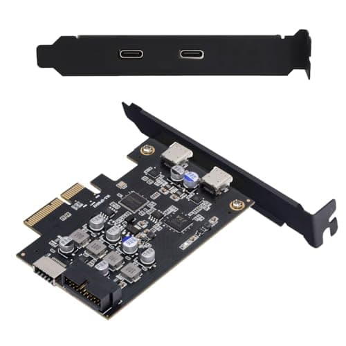 Image of CY Card Type-E USB 3.1 Front Panel Socket & USB3.0 19Pin/20Pin & Dual Type-C USB-C to PCI-E Express Card Adapter ASM3142 VL822