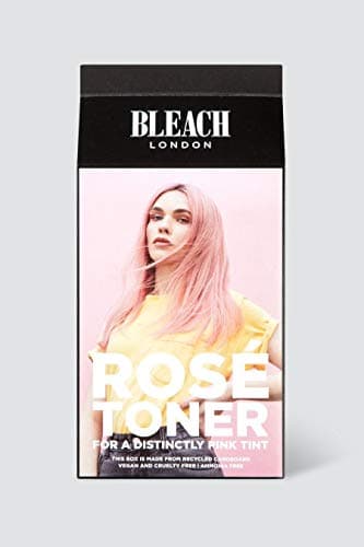 Image of BLEACH LONDON Rose Toner Kit - Yellow Brass Removing, colour Depositing Formula For Pastel Pink Base, For Blonde Hair & Post Bleached Hair, Vegan, Cruelty Free, Ammonia Free