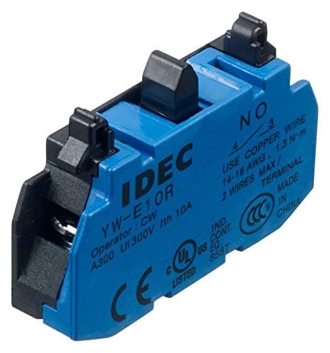 Image of CONTACT BLOCK, 1 POLE, 10A, 120VAC, Switch Contact Blocks, Qty.1 | YW-E10R