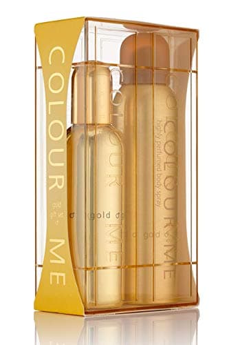 Image of COLOUR ME Gold Homme Perfume for Men. 100ml Eau de Parfum Men & 150ml Body Spray - Twin Perfume Gift Set Men. Luxury Fragrance - Mens Aftershave, Long Lasting Fragrance for Men by Milton-Lloyd