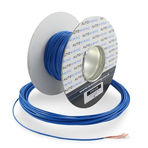 Image of 16.5 AMP Rated 1mm² 17 AWG Single Core Stranded Copper Cable 12v 24v Thin Wall Wire (10M 20M 50M 100M) (Blue, 10 Metre Coil)