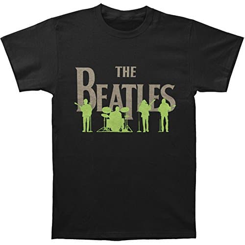 Image of The Beatles Saville Row Lineup Black Short-Sleeved Crew Neck Cotton T-Shirt Small