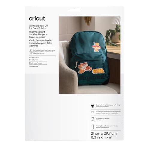 Image of Cricut Printable Heat Transfer Vinyl | 5 Sheets | A4 | Waterproof HTV Iron-On Paper for Inkjet Printers | Compatible for Light Fabrics