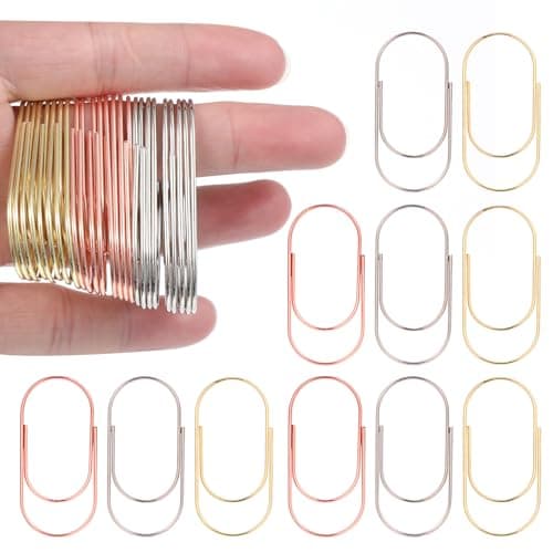Image of 30 PCS Large Paper Clips 3 Colors Big Jumbo Paperclips Huge Paper Clips Smooth Non Skid Multicolored Mega Giant Colored for Office School Document Organizing Supply