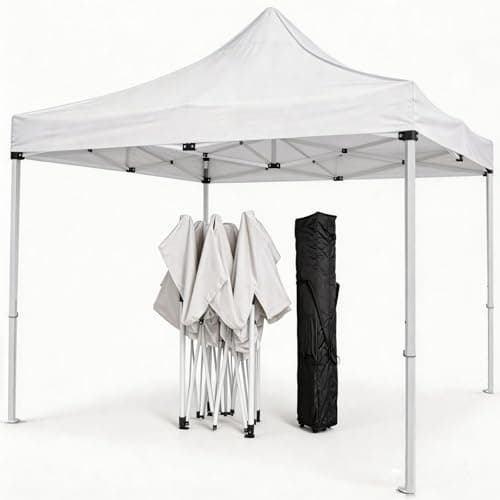 Image of Pop Up Gazebo 3m x 3m – Easy Instant Setup, Portable Garden Gazebo with Carry Bag, Lightweight Outdoor Shelter for Parties, Camping & Events – White