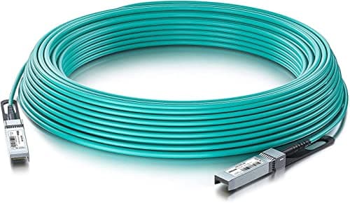 Image of 10Gtek® 25G SFP28 SFP+ AOC Cable 1-Meter(3.3ft), 25GBASE Active Optical SFP Cable for Cisco SFP-25G-AOC1M, Ubiquiti UniFi, D-Link, Supermicro, Netgear, Mikrotik, ZTE Devices, Open Switch