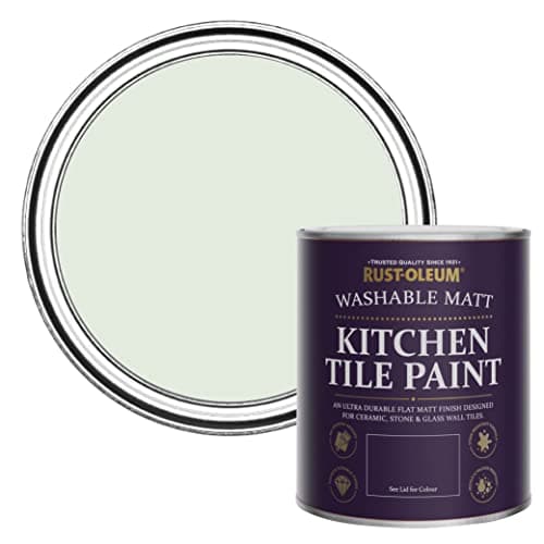 Image of Rust-Oleum Green water resistant Kitchen Tile Paint in Matt Finish - Sage Mist 750ml