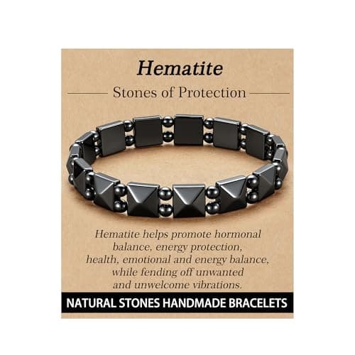 Image of Rajputana Hematite Bracelet Men Natural Stones Handmade Bracelets Hematite Stone Bracelet Male Gifts Mens Bracelets Birthday Gifts for Men husband
