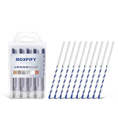 Image of MOXPIFY 10pcs 3mm Masonry Drill Bit 100mm Extra Long, Tungsten Carbide Tip Concrete Drill Bits for Brick Wall Tile Porcelain (3mm x 100mm x 10, Round Shank)