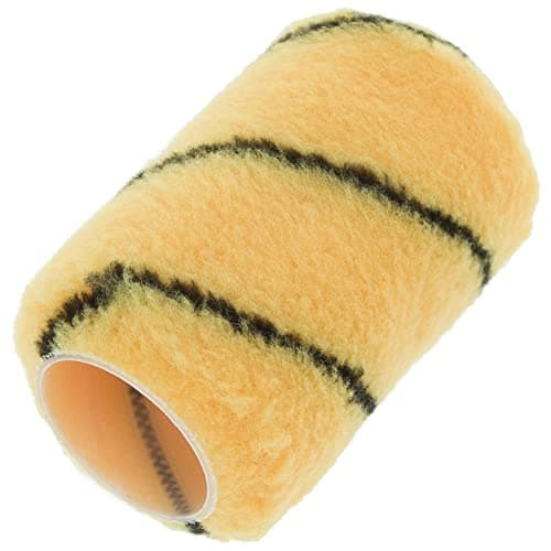 Image of Coral 41451 Max Coat Paint Roller Cover Walls Ceilings Medium Pile Woven Sleeve Fabric Emulsion Trade Tiger Stripe 4 inch 1.5" Dia