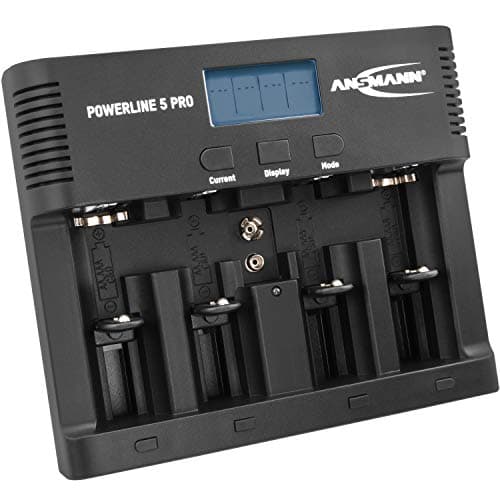 Image of ANSMANN Battery charger for 1-4 AA, AAA, C or D + 1 x 9 V block batteries - NiMH battery charger with 4 charging programs: charging/discharging/testing/refreshing/safety shutdown for safe use