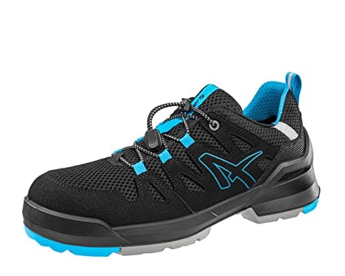 Image of ALBATROS Fastpack Low S1PL ESD FO SR Unisex Safety Shoes Non-Slip Metal Free Vegan Fibreglass Cap Work Shoes, black blue, 13.5 UK