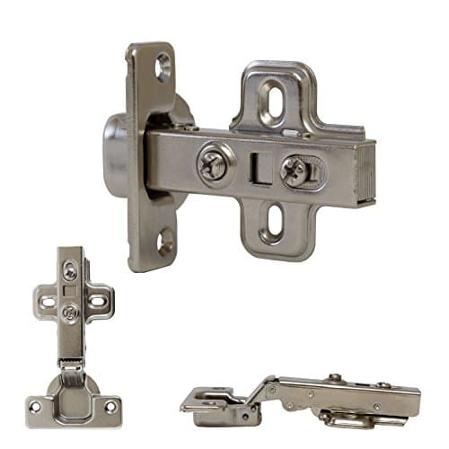 Image of Dihl Pack of 4 Slide-on 35mm Kitchen Cupboard Cabinet Wardrobe Door Hinges, 90 Degree Soft Close, Full Standard Overlay, with Screws, 4 Pcs