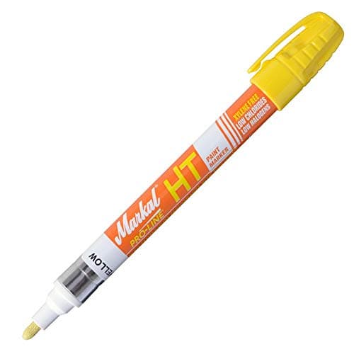 Image of Markal 97302 Pro-Line HT High Temperature Liquid Paint Marker, Yellow