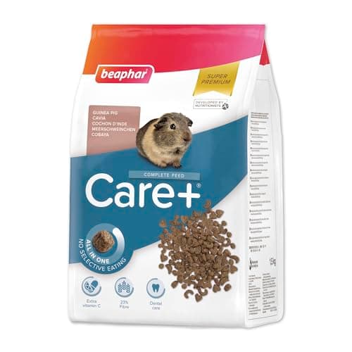 Image of Beaphar - Care+® Guinea Pig Food 1.5kg - All-in-one super-premium guinea pig food -Prevents selective feeding - With added Vitamin C High fibre & prebiotics to support digestion – For all guinea pigs