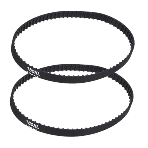 Image of PATIKIL 2pcs 150XL Rubber Timing Belt 75 Teeth 10mm Width 5.08mm Pitch Synchronous Closed Loop Geared Drive Belt Black for Industrial
