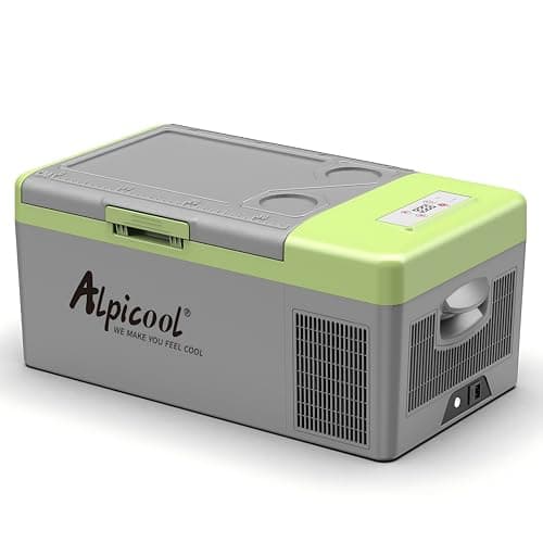 Image of Alpicool Y16T 15L Compressor Car Fridge Freezer, DC 12v Camping Refrigerator, Portable Mini Cool Box for TruckCampervanRVBoat, -20℃ to 20℃