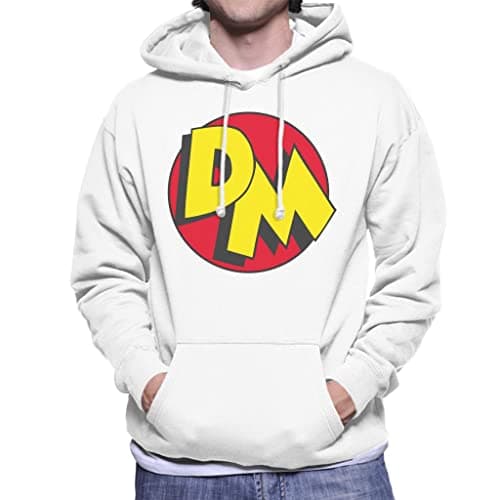 Image of All+Every Danger Mouse Initials Logo Men's Hooded Sweatshirt White