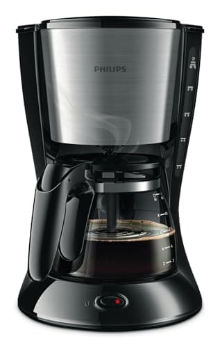 Image of Philips Daily Collection HD7462 Drip coffee maker 1.2L 15cups Black,Stainless steel - coffee makers (freestanding, Semi-auto, Drip coffee maker, Ground coffee, Coffee, Black, Stainless steel)