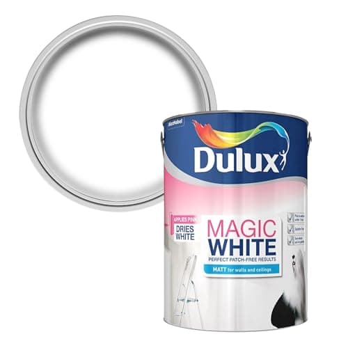 Image of DRW Pure Brilliant White Magic Matt Emulsion Paint 2.5L | Interior Wall and Ceiling Paint | Colour Changing Application Technology | Smooth Matt Finish for Living Room Bedroom Hallway