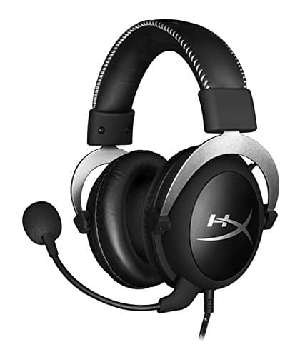 Image of HyperX HX-HSCL-SR Cloud Silver Pro Gaming Headset with in-line volume control for PC/Xbox one/PS4, silver