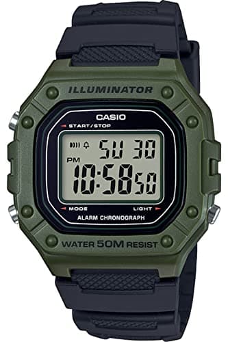 Image of Casio Men's Watch W-218H, Black/Green, 43 mm., Quartz Watch