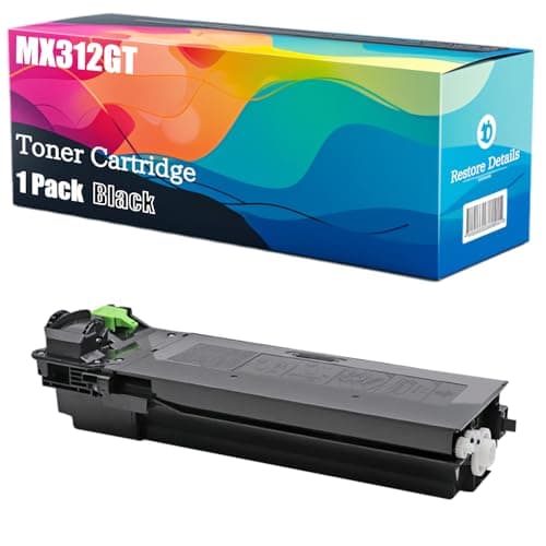 Image of High Yield MX312GT MX-312GT Toner Cartridge Compatible for Sharp MX-M260 MX-M310 Printer, Unleash High-Definition Printing, Achieving 16000 Pages(Black)