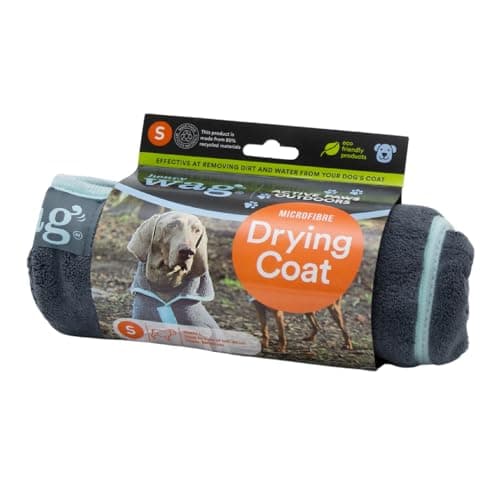 Image of Henry Wag Drying Coat - Soft & Highly Absorbent Microfibre, Muddy Pet Accessories, Quick Drying - Designed for Dogs - GRS Recycled Polyester - L (52cm)
