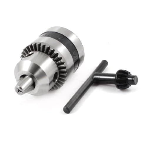 Image of sourcingmap Drill Chucks, 3/8-24UNF Threaded 1.5-10mm Capacity with Chuck Key for Electric Impact Corded Cordless Drill