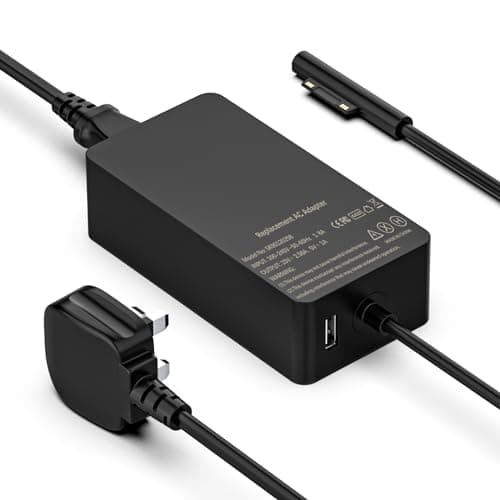 Image of shefor 44W for Surface Pro Charger Compatible With Microsoft Surface Pro 3/4/5/6/7/8/X, Surface Laptop 1/2/3, Surface Go 1/2, Surface Book 1/2, Microsoft Surface Pro Charger Power Adapter