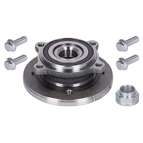 Image of febi bilstein 37106 Wheel Bearing Kit with wheel hub, axle nut and fastening screws, pack of one