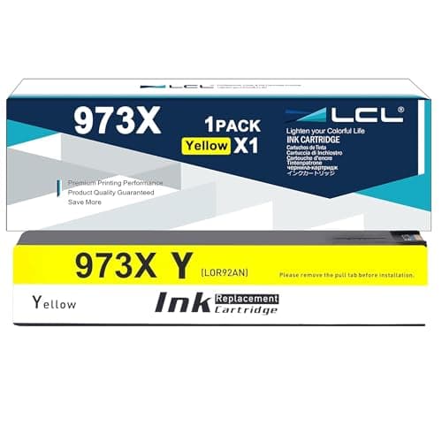 Image of LCL 973X Yellow Ink Cartridge Replacement for HP 973X for HP PageWide Pro 452dn 452dw 452dwt 477dn 477dw 477dwt 552dw 577dw 577z Managed MFP P57750dw P55250dw (1PK)