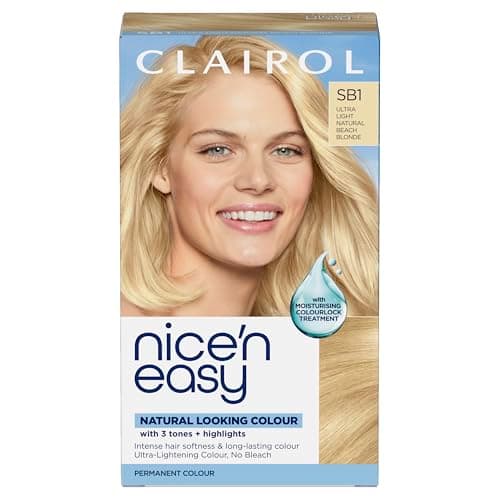 Image of CLAIROL NICE'N EASY CRÈME PERMANENT HAIR DYE - SB1 ULTRA LIGHT NATURAL BEACH BLONDE