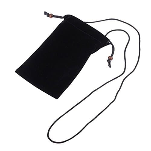 Image of DFV mobile - Case Cover Soft Cloth Flannel Carry Bag with Chain and Loop Closure for ALCATEL OT-300 - Black