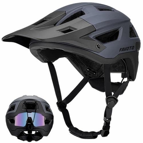 Image of Favoto Mountain Bike Helmet Lightweight - MTB & Road Bicycle Helmet for Men Women - Adjustable Cycling Helmet for Adults Youth with CE Certificated Size M