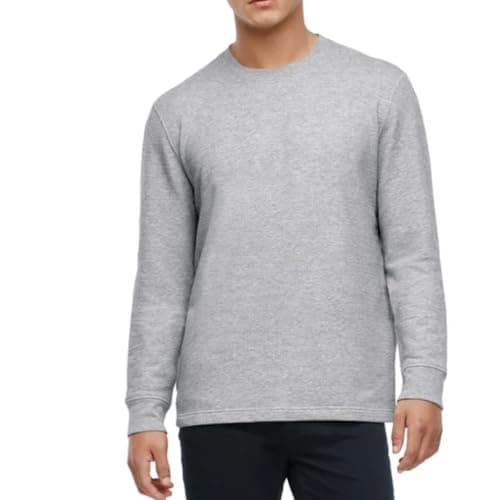 Image of Orvis Men's Long Sleeve Textured Crew Pullover, Gray, S