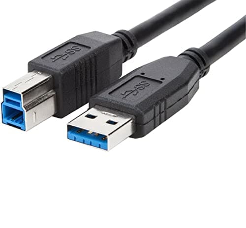 Image of Septal USB 3.0 Cable - A-Male to B-Male Adapter Black 6 Feet (1.8 Meter) Black Monitor/Dock/PC