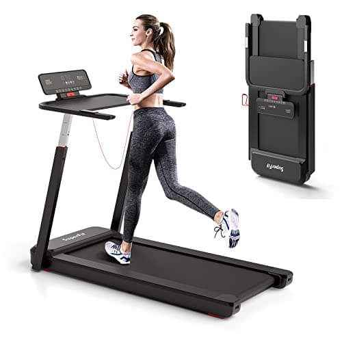 Image of COSTWAY Folding Treadmill, 2.25HP Running Jogging Walking Machine with LED Display, 25 Preset Programs, Dual Bluetooth Speaker and Heart Rate Sensor, Easy Assembly Treadmills for Home Office (Black)