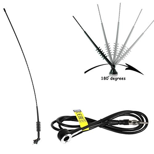 Image of alca® Universal Car Radio Aerial Antenna Mast 80cm And 1.30m Cabel