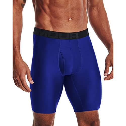 Image of Under Armour Men's Standard Tech 9-inch Boxerjock 2-Pack, Royal (400)/Academy, 5X-Large