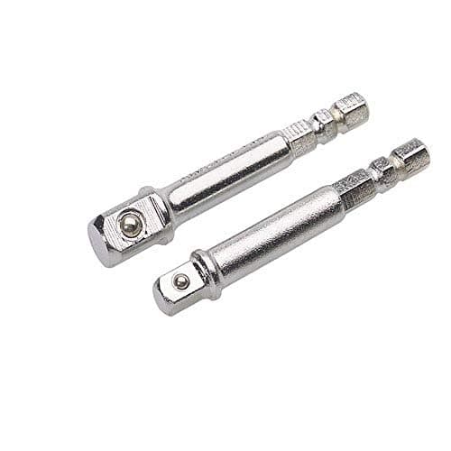 Image of Draper 50087 Hexagon Adaptor, Blue, 1/4" and 3/8" Square Drive