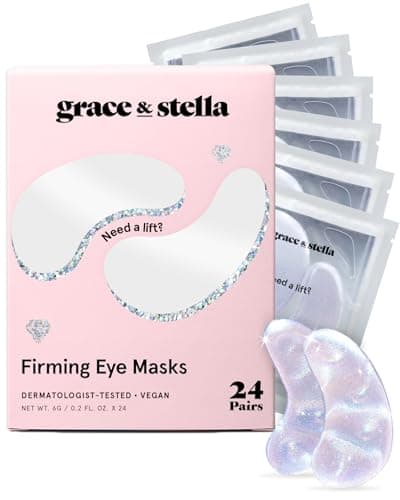 Image of Under Eye Gel Patches with Peptides - Firming Under Eye Patches for Dark Circles - Iridescent Eye Patches for Puffy Eyes - Eye Patch with Rice Extract - Vegan Eye Masks Skincare, 24 Pairs