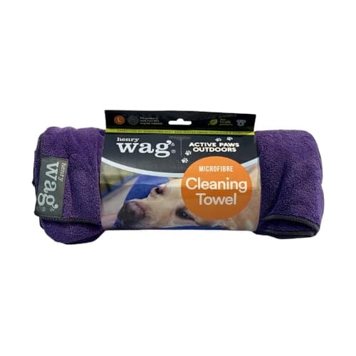 Image of Henry Wag Purple Pet Cleaning Towel - Soft & Highly Absorbent Microfibre, Muddy Pet Accessories, Quick Drying - Designed for Dogs - GRS Recycled Polyester - Large (150 x 100cm)