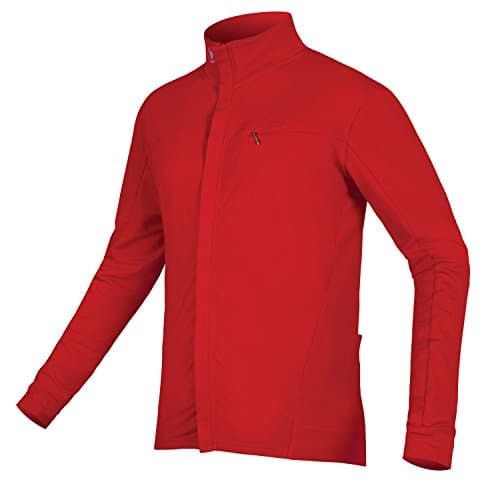 Image of Endura Men's Xtract Roubaix Long Sleeve Cycling Jersey | Breathable | Moisture Wicking | Athletic Fit | Zipped Pockets, Red, M