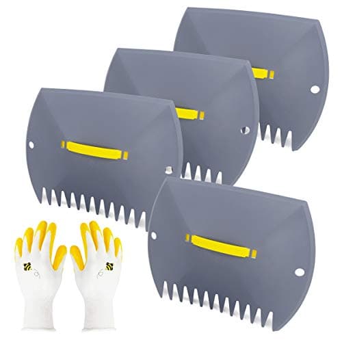 Image of JARDINEER 2 Pair Leaf Grabbers Lightweight for Lawn Yard, Garden Leaf Collector Plastic, Hand Grass Rake with Handles for Picking Up Leaves, Twigs or Debris