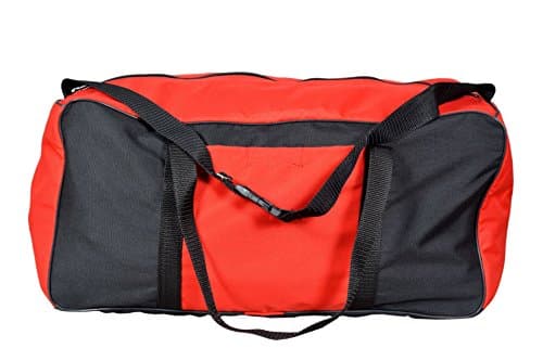 Image of Heavy Duty Training Gym Sports Football Duffle Bag Holdall Size H26xW24XD51CM (Red)