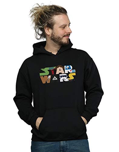 Image of Absolute Cult Star Wars Men's Character Logo Hoodie Black XXXX-Large