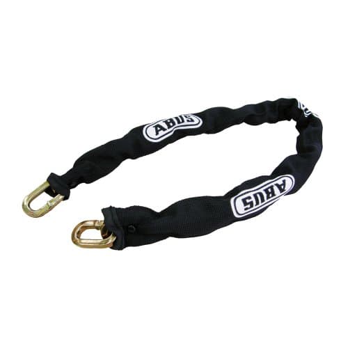 Image of ABUS 8KS chain - 8 mm thick steel chain for securing bicycles, chairs in the catering trade, machines and more - with textile sheath - can be combined with a padlock, for example - 85 cm long