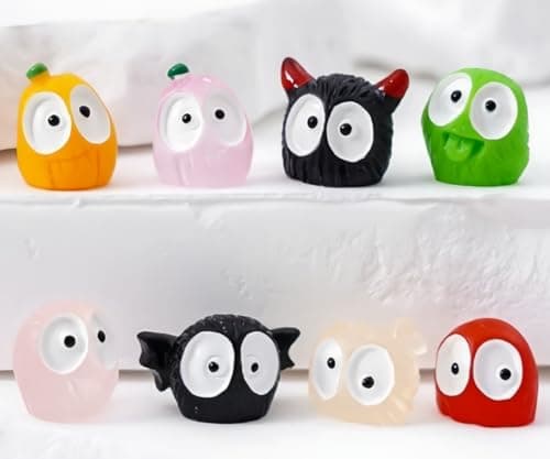 Image of Ygapuzi 14Pcs Cute Soot Sprites Car Rearview Mirror Accessories Cartoon Soot Figures Decoration for Car Mirror Dashboard Interior Decor Car Ornament Funny Gifts for All Ages (Mixed Color)
