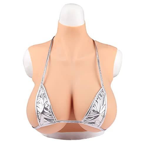 Image of FSYH Silicone Breastplate B-H Cup Fake Boobs Realistic Breast Forms for Crossdressers Drag Queen Mastectomy Transgender,Vory White,B`CUP